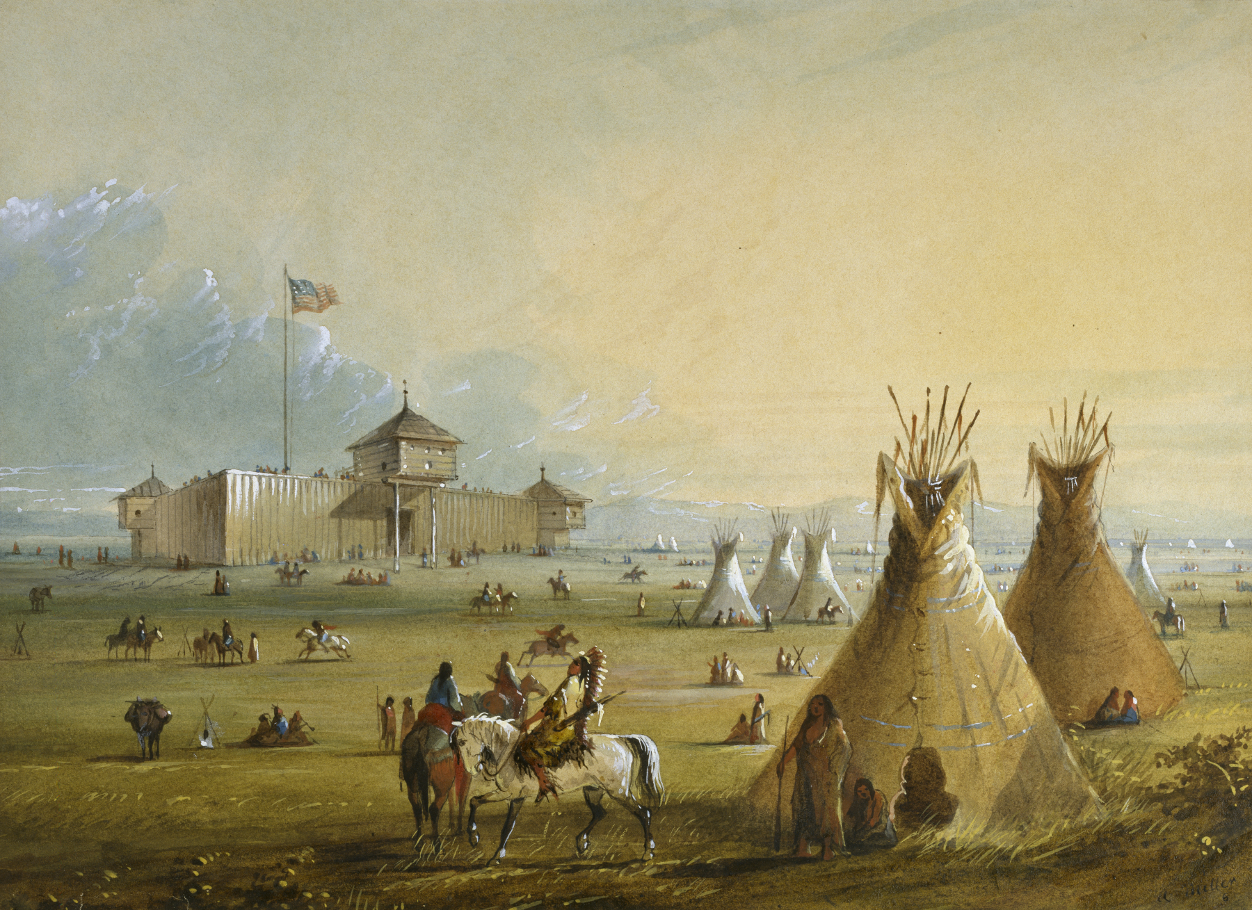 alfred_jacob_miller_-_fort_laramie_-_walters_37194049