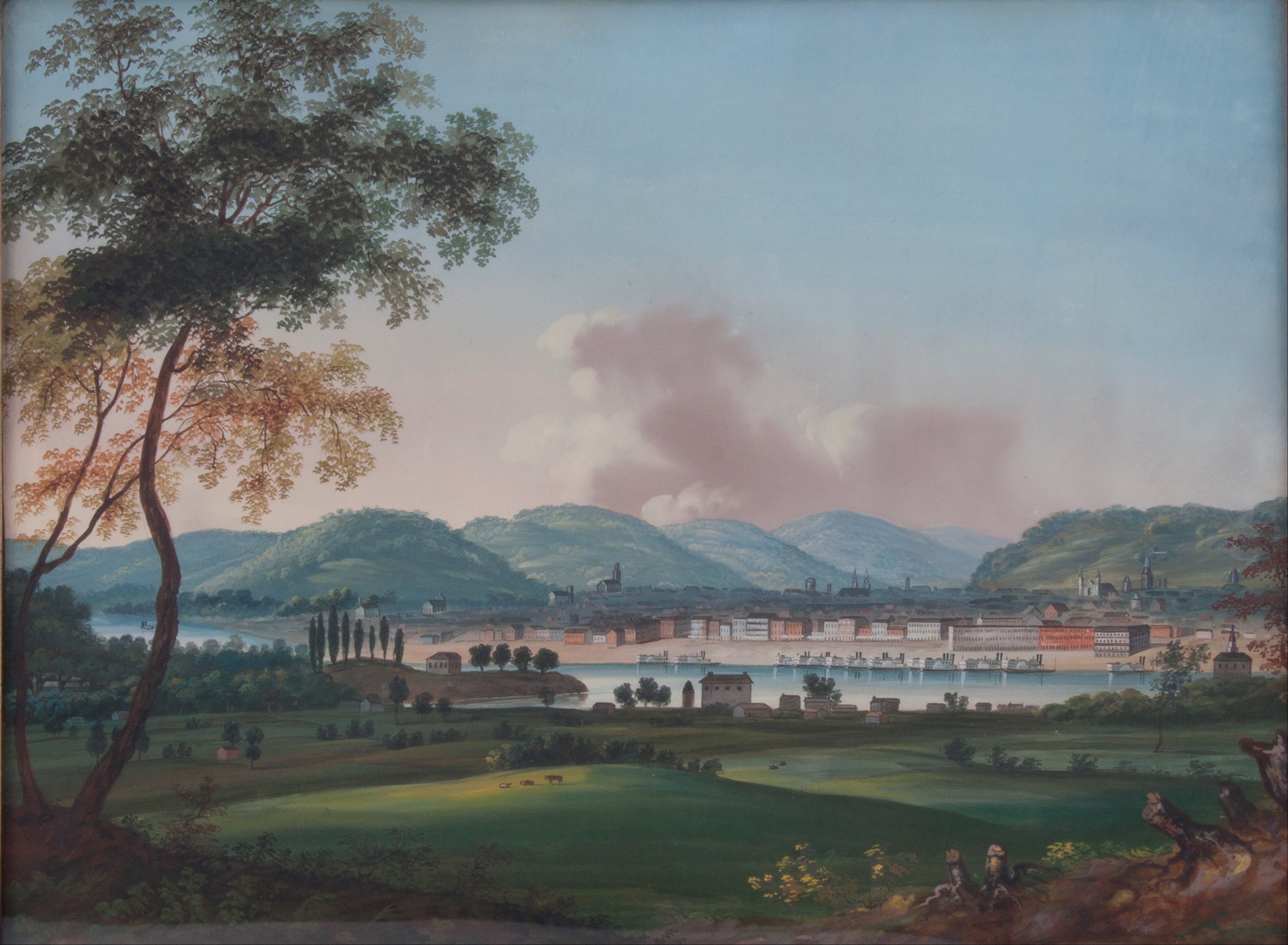 john_caspar_wild_-_cincinnati_from_behind_newport_barracks_-_google_art_project